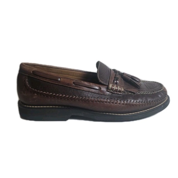 H. S. Trask Other - H.S. Trask Brown Leather Slip On Loafers Mens 10.5 Country Club Preppy Slip Knot